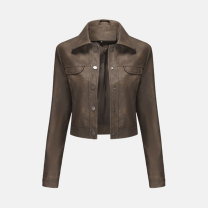 Damjacka – Kort Modell – Figursydd Passform – Pointkrage – Tryckknappar – Bröstfickor