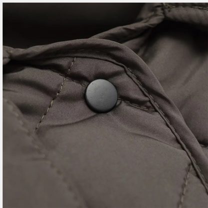 Damjacka Quiltad – Avslappnad Passform – Mellanlång – Diamantmönster – Vadderad