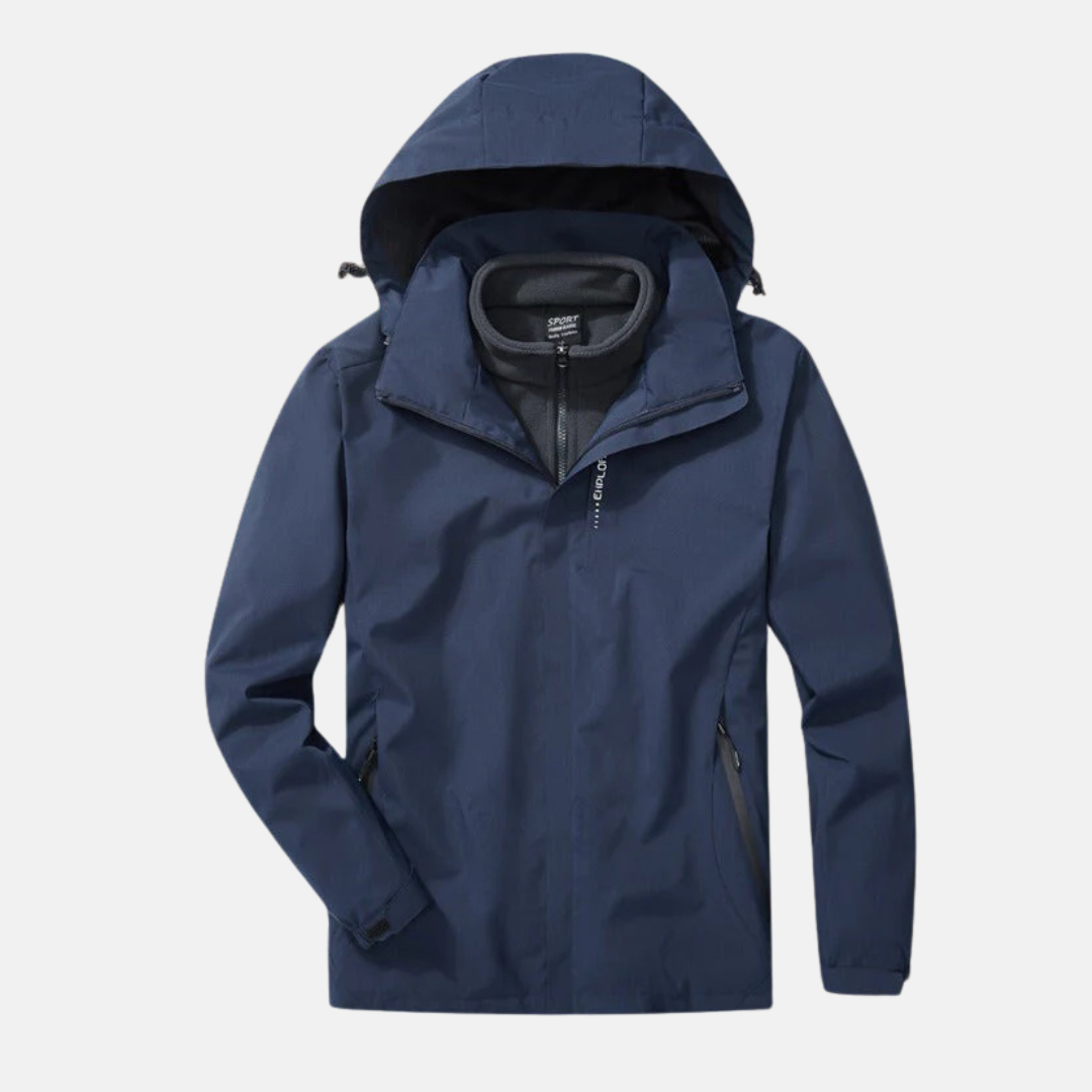 Damjacka – 3-i-1 Funktion – Vattenavvisande Skal – Avtagbart Fleecefoder – Huva