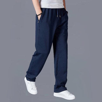 Herr Joggers - Avsmalnande Ben - Elastisk Midja med Dragsko - Bekväma Vardagsbyxor