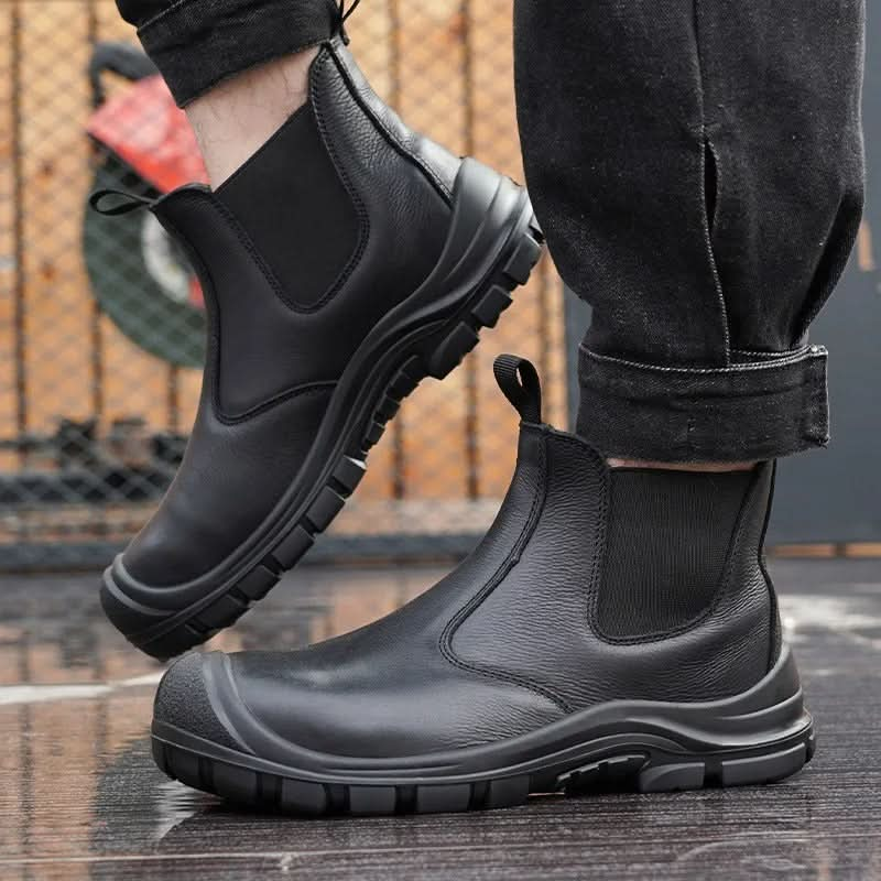 Bekväma skyddande Chelsea-boots med kraftig gummiyttersula för män