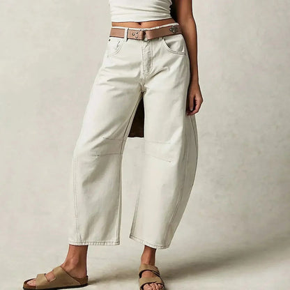 Damjeans - Vida Ben - Oversized Passform - Klassisk Femficksdesign - Fullängd