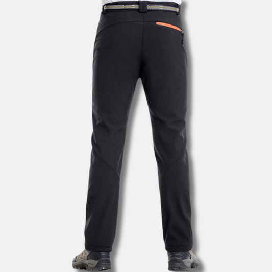 Herrbyxa för Utomhussport – Softshell – Slim Fit – Förstärkta Knän – Reflexdetaljer