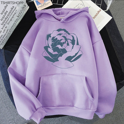 Herr Hoodie – Oversized Passform – Bomullsblandning – Grafiskt Tryck – Streetwear