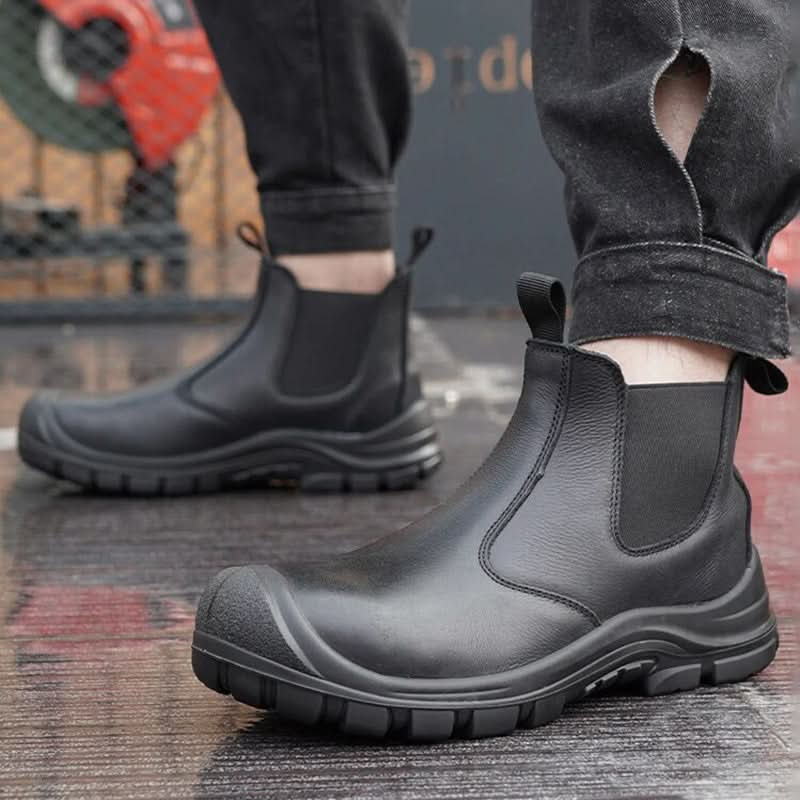 Bekväma skyddande Chelsea-boots med kraftig gummiyttersula för män