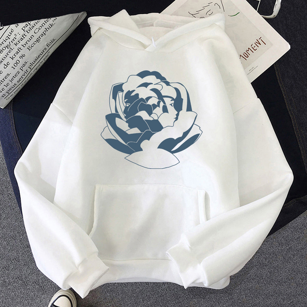 Herr Hoodie – Oversized Passform – Bomullsblandning – Grafiskt Tryck – Streetwear