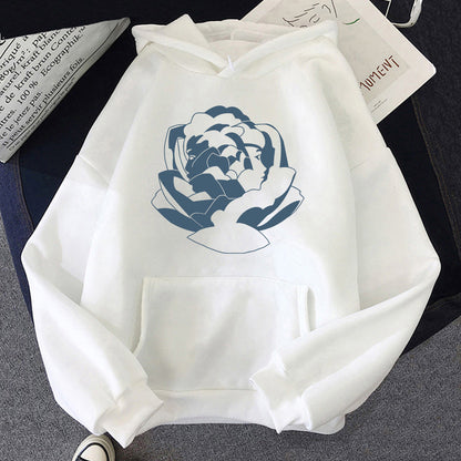 Herr Hoodie – Oversized Passform – Bomullsblandning – Grafiskt Tryck – Streetwear