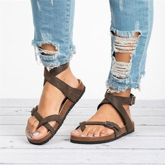 Dam Sandaler – Ergonomisk Passform – Justerbara Remmar – Dämpad Fotbädd – Platt Sula