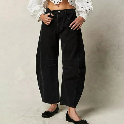 Damjeans - Vida Ben - Oversized Passform - Klassisk Femficksdesign - Fullängd