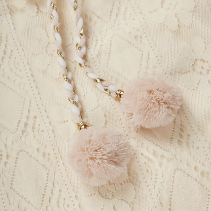 Damklänning – Midilängd – Boho Stil – Spagettiband – Avslappnad Passform – Spetsdetaljer