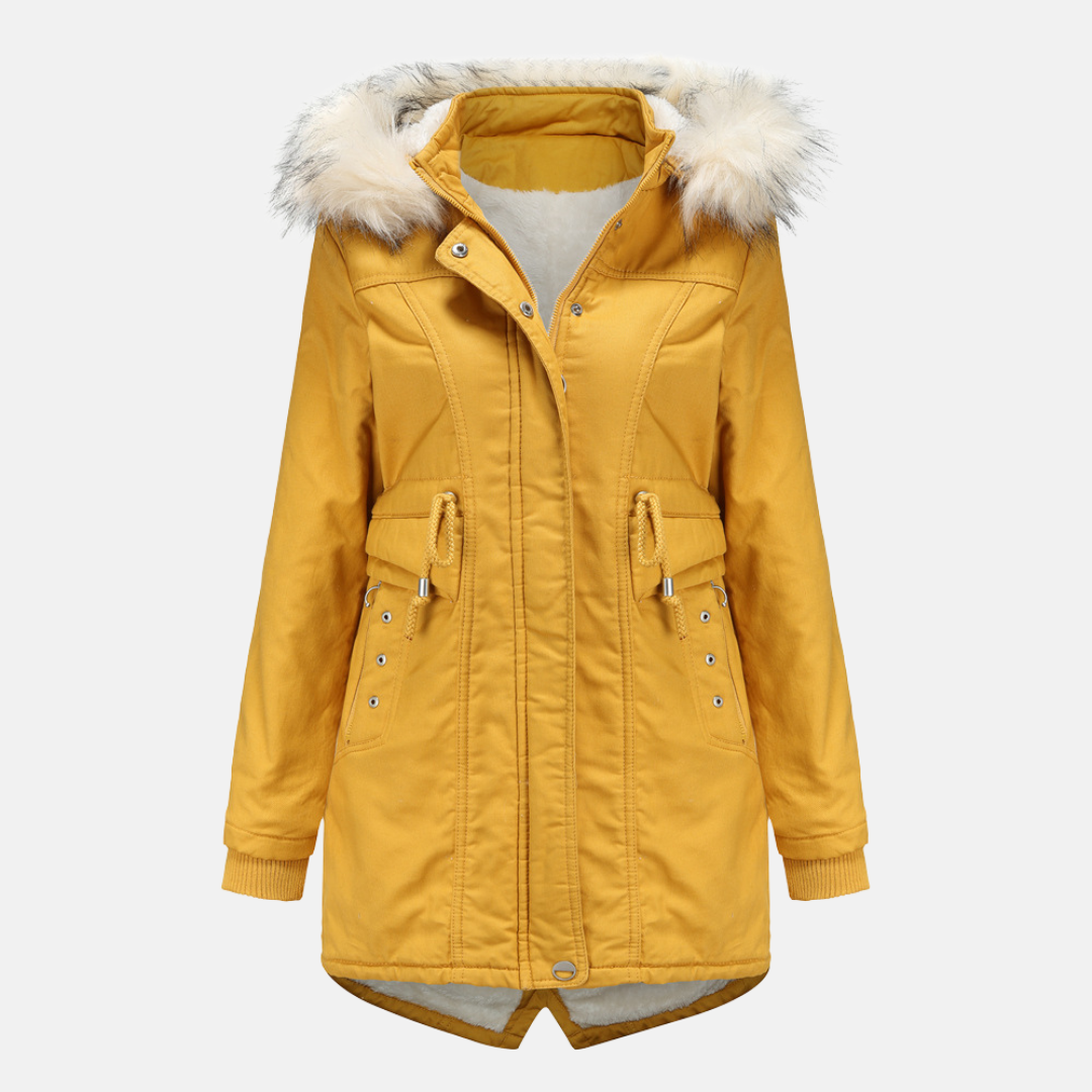 Damparka – Vadderad Isolering – Avtagbar Fuskpäls – Dragsko i Midjan – Muddar