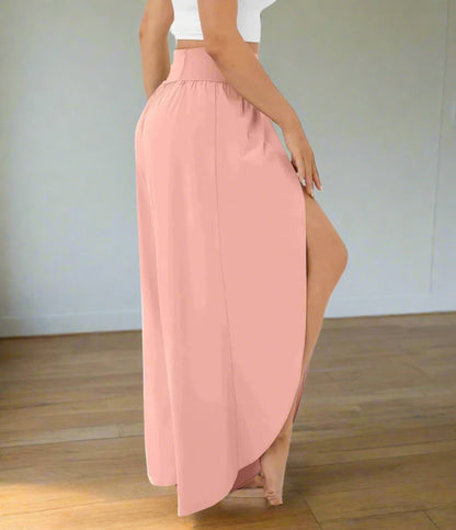 Dam Vida Byxor - Omlott Design - Hög Midja - Elastisk Komfort - Bohemisk Stil