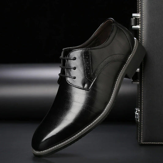 Herrskor – Dressmodell – Skinn – Brogue-Detaljer – Klassisk Passform