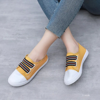 Damsneakers - Slip-on - Gummisula - Bekväma och Stilrena