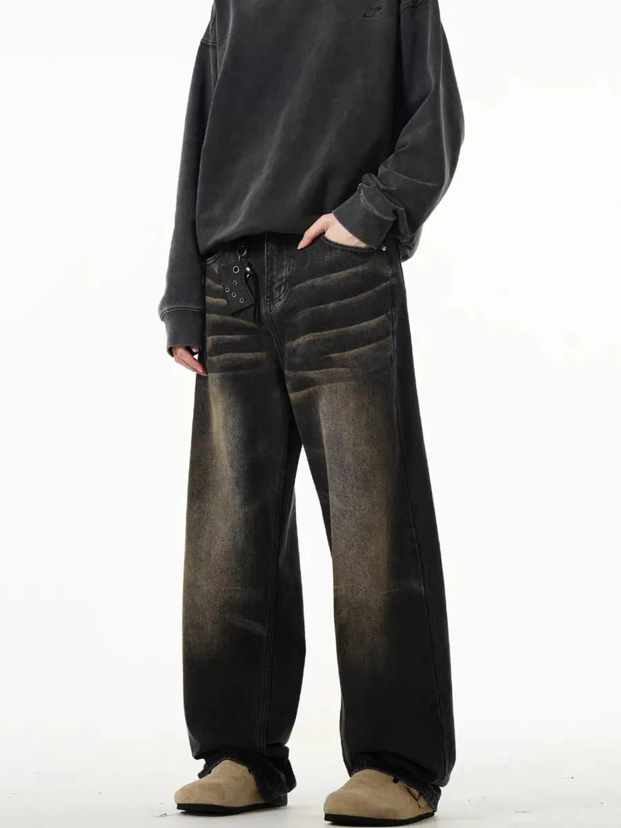Herr Jeans – Extra Baggy Passform – Vintage Washed Denim – Avslappnad Streetwear
