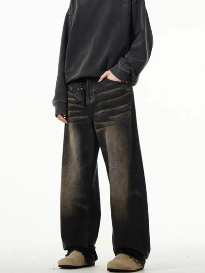 Herr Jeans – Extra Baggy Passform – Vintage Washed Denim – Avslappnad Streetwear