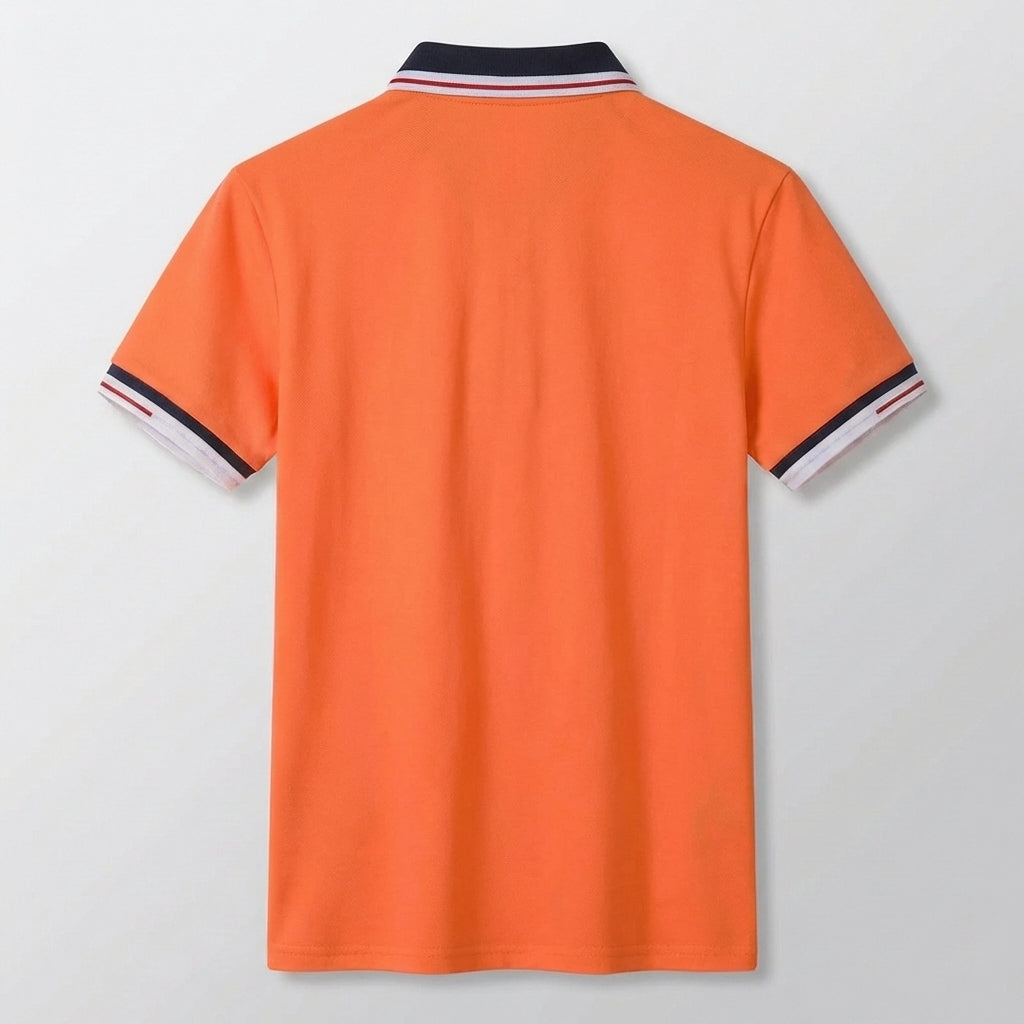 Men’s Classic Polo Shirt with Stretch Fabric and Slim Fit