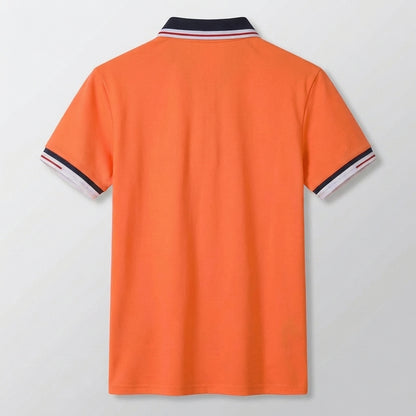 Men’s Classic Polo Shirt with Stretch Fabric and Slim Fit