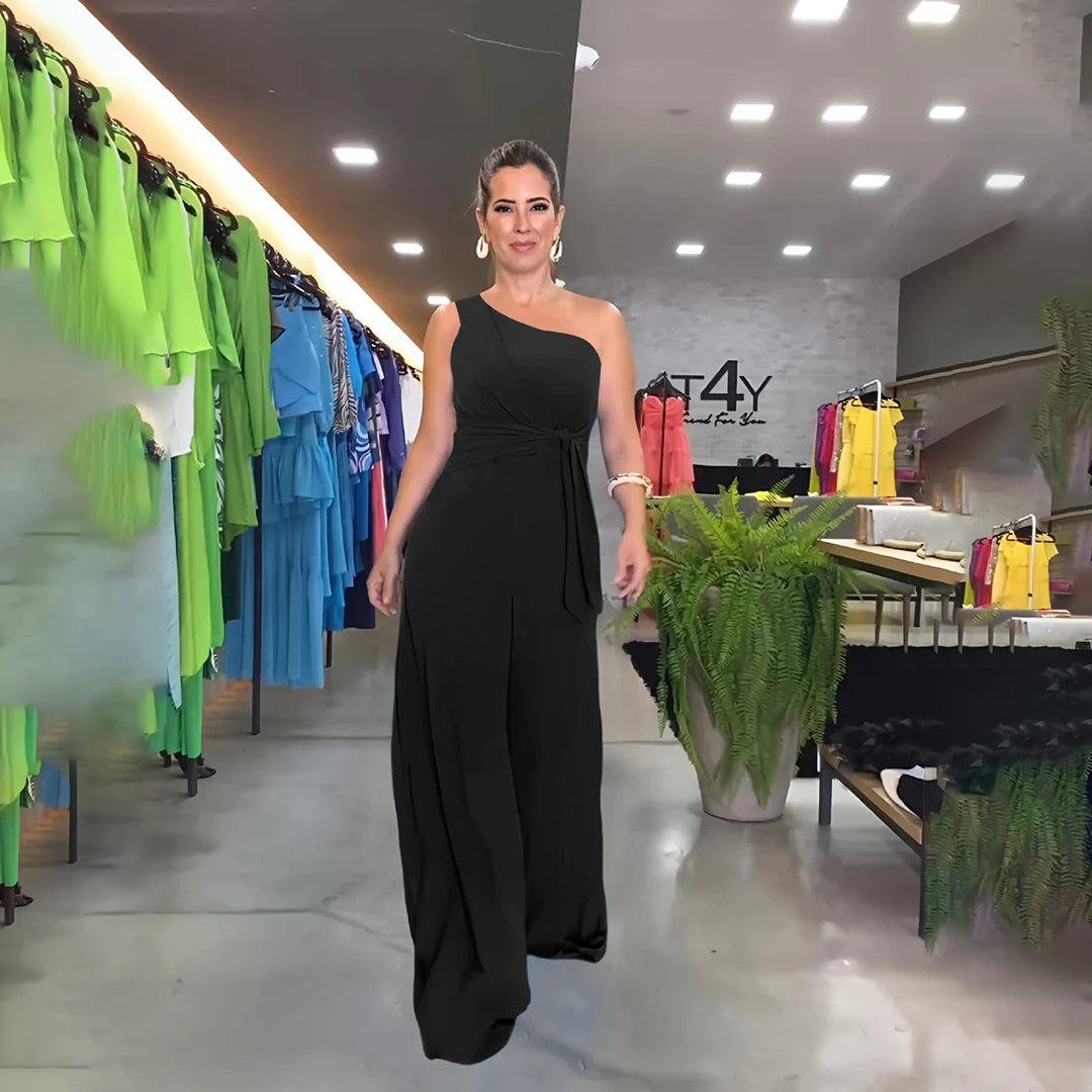 Dam Jumpsuit - One-Shoulder Design - Vida Ben - Midjeband Elegant Passform