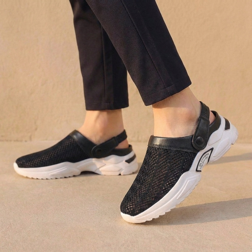 Men’s Lightweight Slip-On Walking Shoes with Breathable Mesh Upper