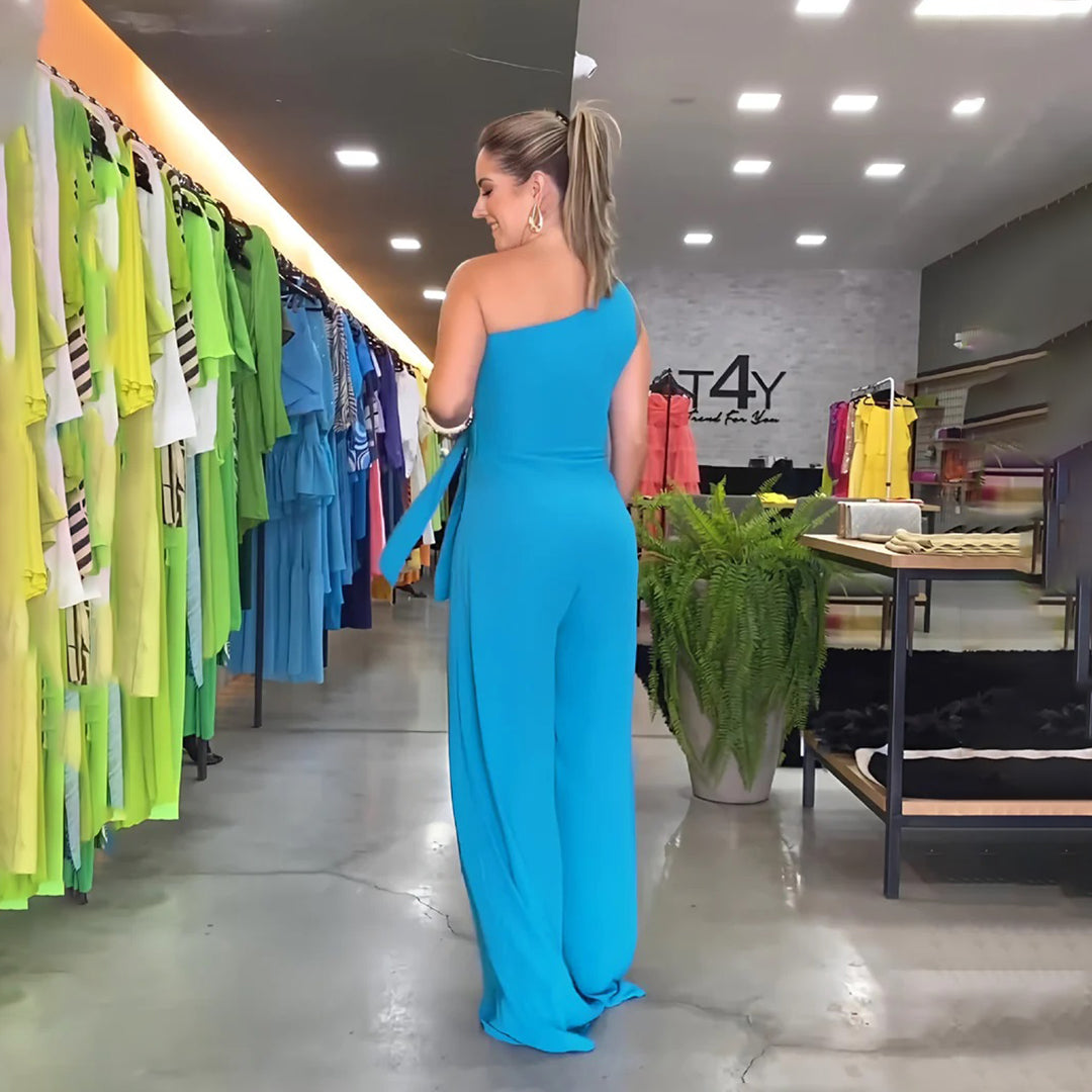 Dam Jumpsuit - One-Shoulder Design - Vida Ben - Midjeband Elegant Passform