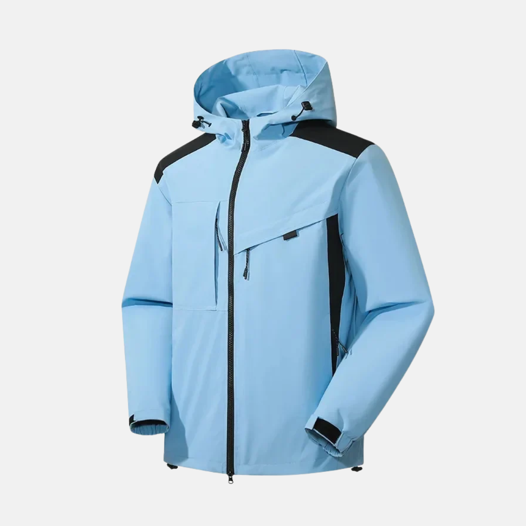 Herrjacka – Vattenavvisande – Avslappnad Passform – Huva – Dragkedjefickor