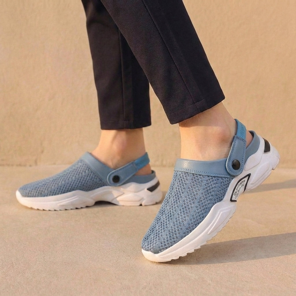 Men’s Lightweight Slip-On Walking Shoes with Breathable Mesh Upper