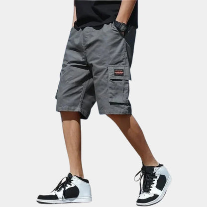 Herrshorts cargo – Avslappnad passform – Knälång – Andningsbart tyg – Flera fickor