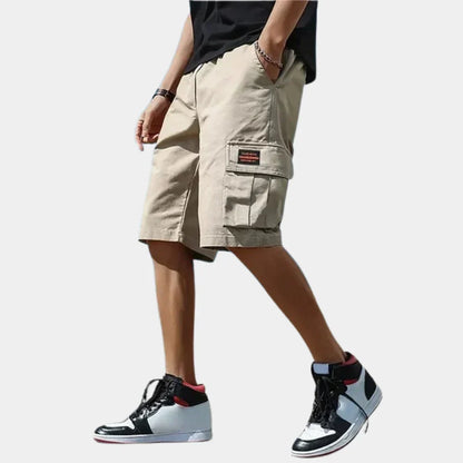 Herrshorts cargo – Avslappnad passform – Knälång – Andningsbart tyg – Flera fickor