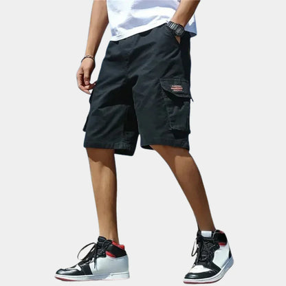 Herrshorts cargo – Avslappnad passform – Knälång – Andningsbart tyg – Flera fickor