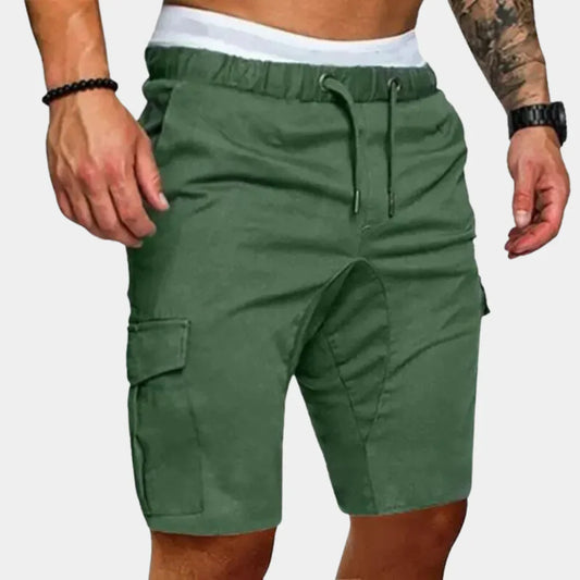 Herrshorts cargo – Avslappnad passform – Knälängd – Justerbar midja – Andningsbar mix
