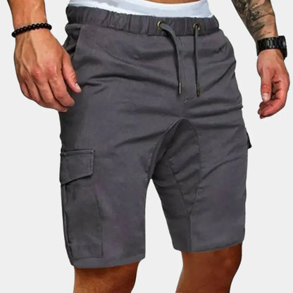 Herrshorts cargo – Avslappnad passform – Knälängd – Justerbar midja – Andningsbar mix