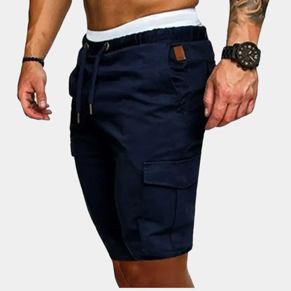 Herrshorts cargo – Avslappnad passform – Knälängd – Justerbar midja – Andningsbar mix