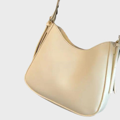 Dam Crossbody-väska – Slank Struktur – Justerbar Rem – Gulddetaljer Zipstängning