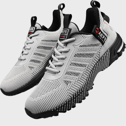 Herrsneakers – Lågt Skaft – Mjuk Stickad – Greppsula
