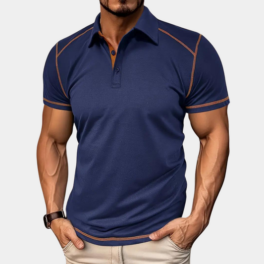 Herrpikétröja – Slim Fit – Mjukstickad – Kort ärm – Skräddad Vardagsstil
