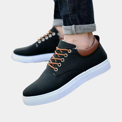 Herr Sneakers – Slim Fit – Andningsbart Material – Låg Modell – Lätt Vardagssko