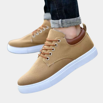 Herr Sneakers – Slim Fit – Andningsbart Material – Låg Modell – Lätt Vardagssko