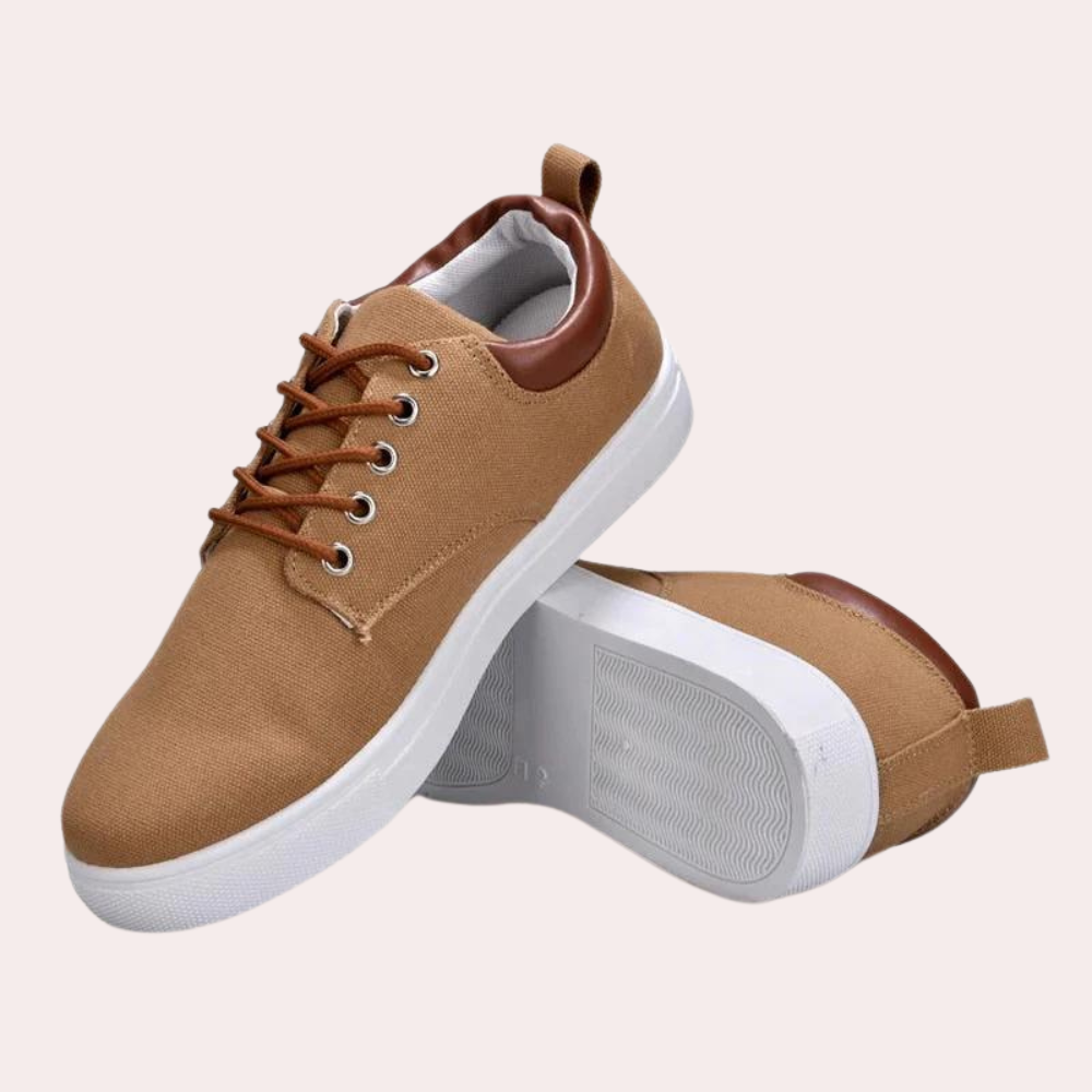 Herr Sneakers – Slim Fit – Andningsbart Material – Låg Modell – Lätt Vardagssko