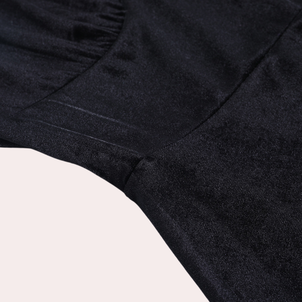 Damklänning – A-linjeformad – Spetsdetaljer – Lång ärm – Elegant samtida stil