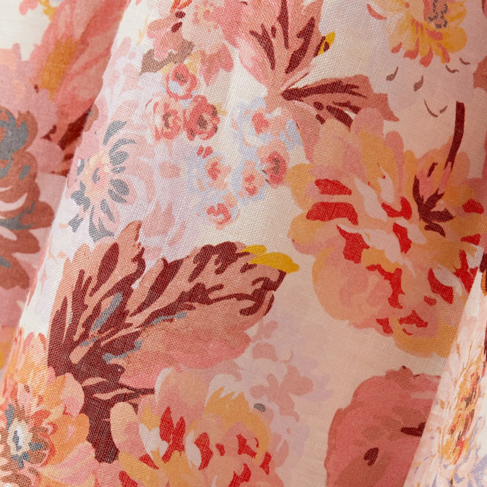 Damklänning – Ärmös Med Spagettiband – A-linje – Blommigt Mönster – Utskuren Midja