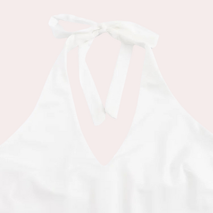 Damklänning - V-ringad A-linje Modell - Figursydd Livdel - Lätt och Elegant Passform