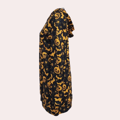 Dam Hoodie Klänning - Mini Längd - Långärmad - Avslappnad Passform - Med Fickor