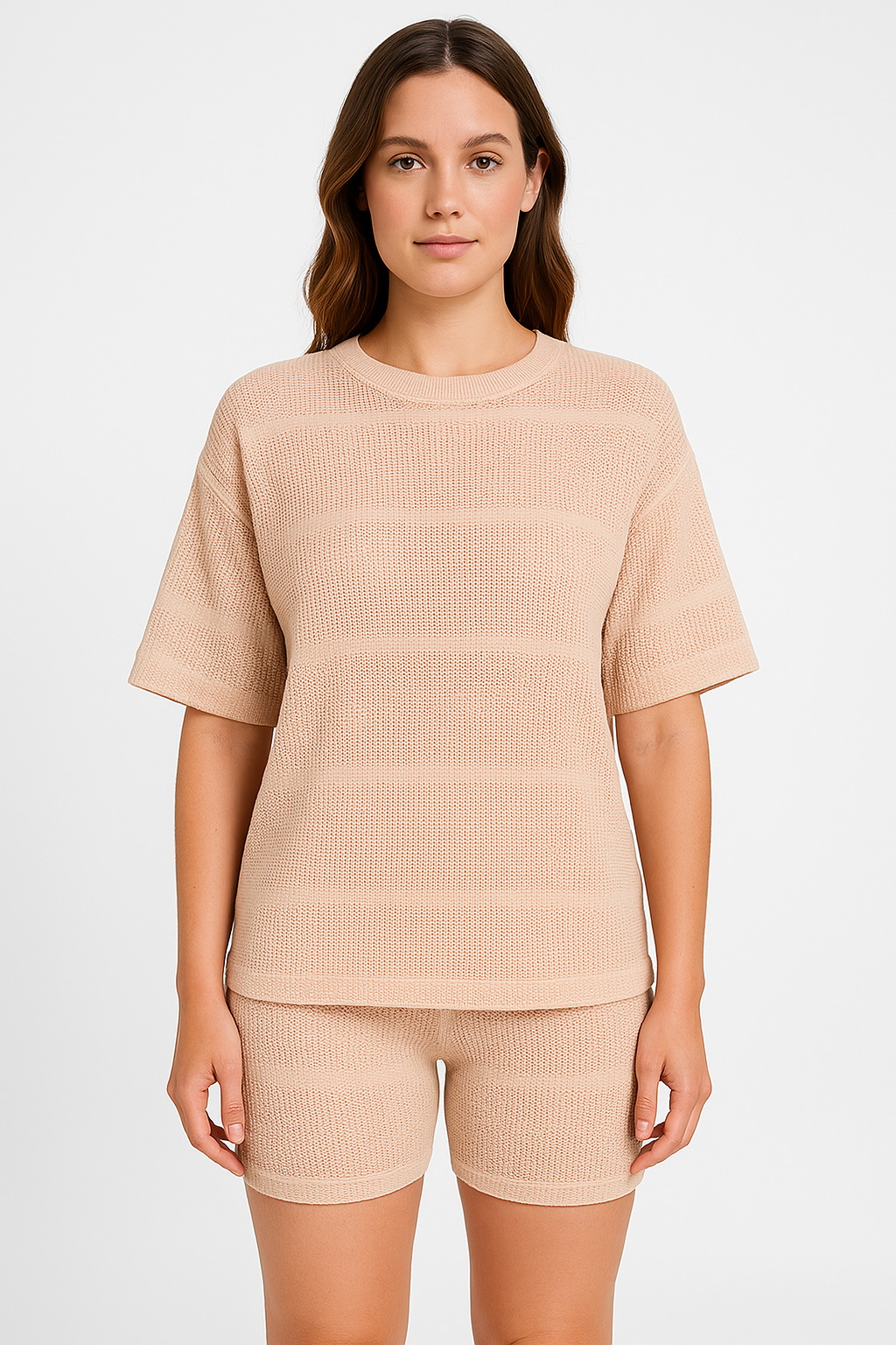 Damset i stickad tröja – Avslappnad passform – Ribbad mjuk stickning – Andningsbart