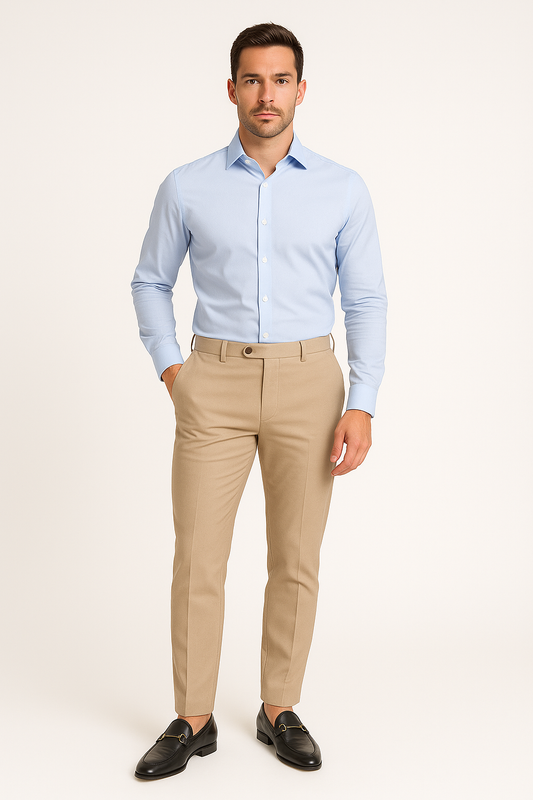 Herrbyxa – Slim Fit – Taperat Ben – Bomullsblandning – Kontorskläder Casual