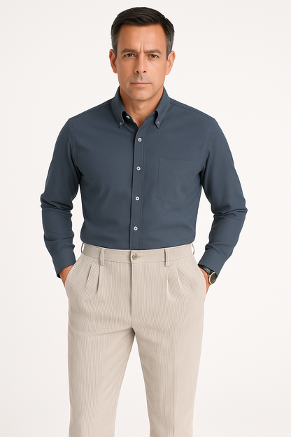 Herrbyxor – Slim Fit – Manchester – Pressveck – Hellånga – Smart Casual