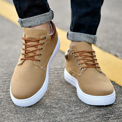 Herr Sneakers - Canvas - Lågt Skaft - Bekväma och Andningsbara