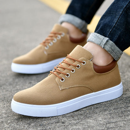 Herr Sneakers - Canvas - Lågt Skaft - Bekväma och Andningsbara