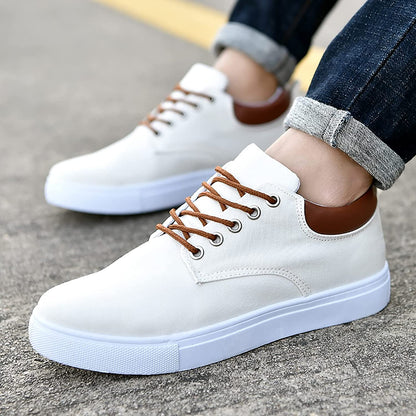 Herr Sneakers - Canvas - Lågt Skaft - Bekväma och Andningsbara