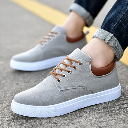 Herr Sneakers - Canvas - Lågt Skaft - Bekväma och Andningsbara